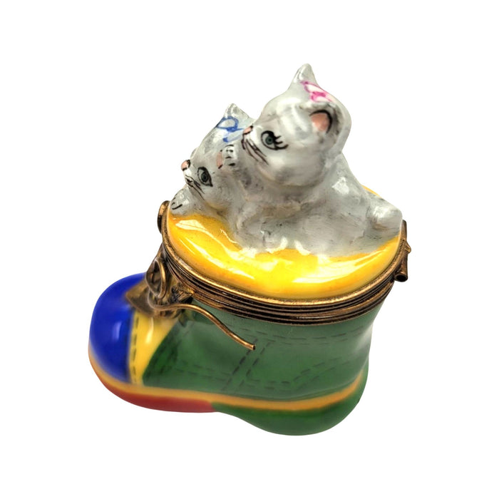Cat in Boot Limoges Box Porcelain Figurine-Cat-CH6D124