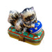 Cat w Yarn Limoges Box Porcelain Figurine-Cat-CH3S219