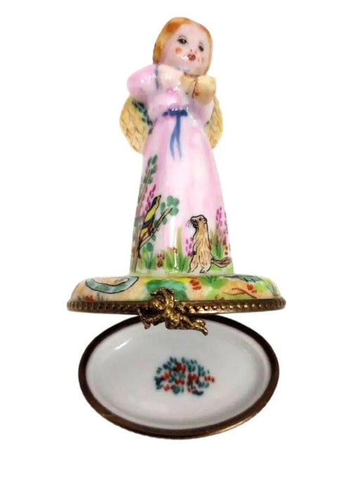 Celestial Angel for Collectors Porcelain Limoges Angel French Trinket Box