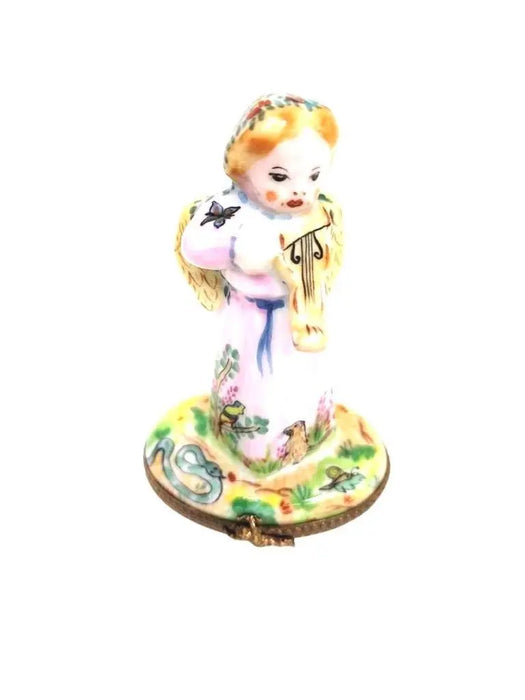 Celestial Angel for Collectors Porcelain Limoges Angel French Trinket Box