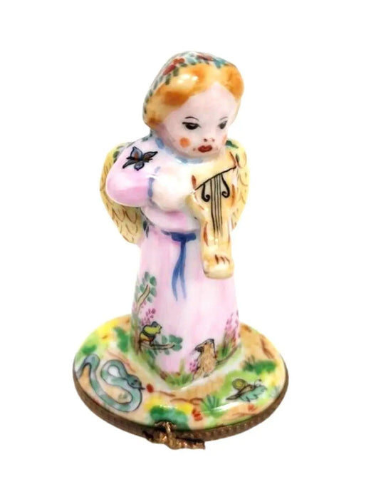 Celestial Angel for Collectors Porcelain Limoges Angel French Trinket Box