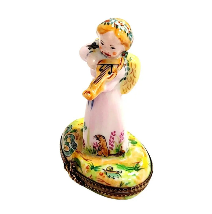 Celestial Angel for Collectors Porcelain Limoges Angel French Trinket Box