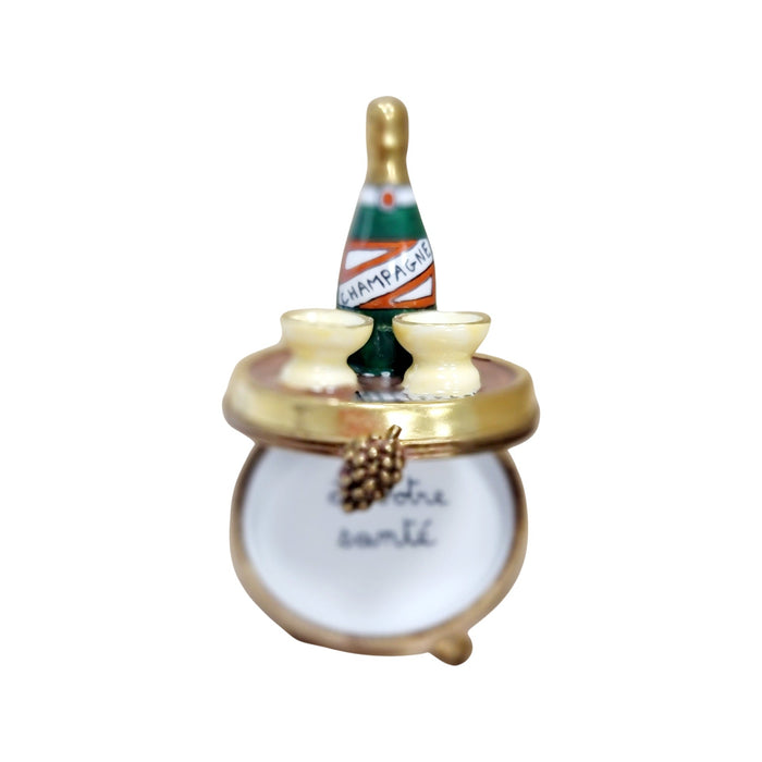 Champagne Celebration Limoges Box for Wine Lovers Porcelain Limoges wine French Trinket Box