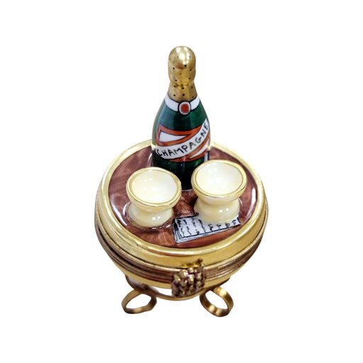 Champagne Celebration Limoges Box for Wine Lovers Porcelain Limoges wine French Trinket Box