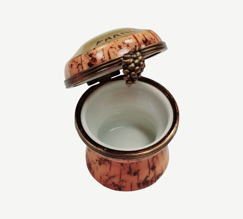 Champagne Cork Limoges Box for Collectors Porcelain Limoges spirits champagne wine French Trinket Box