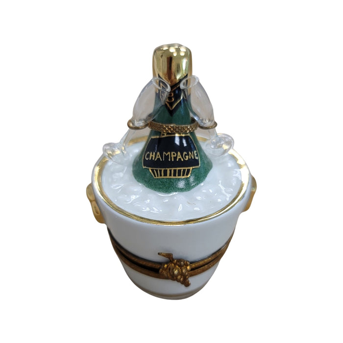 Champagne Elegance Limoges Box for Luxury Celebrations Porcelain Limoges WINE special French Trinket Box