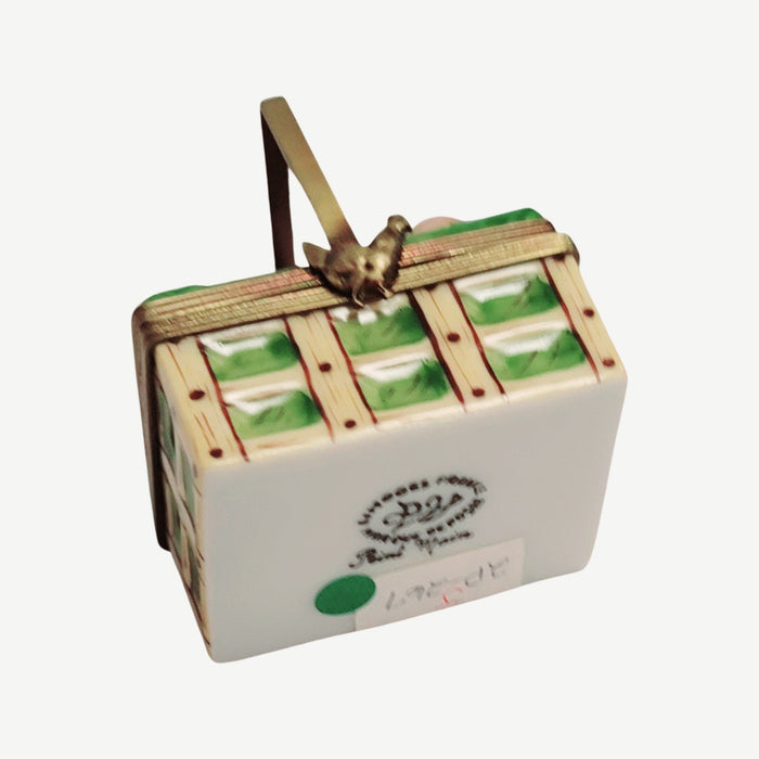 Charming Egg Basket for Nature Lovers Porcelain Limoges Food Basket French Trinket Box