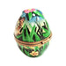 Charming Cat Egg for Nature Lovers Porcelain Limoges Egg Butterfly Cat French Trinket Box