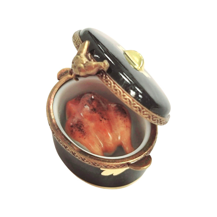 Charming Chicken Limoges Box for Culinary Enthusiasts Porcelain Limoges food French Trinket Box