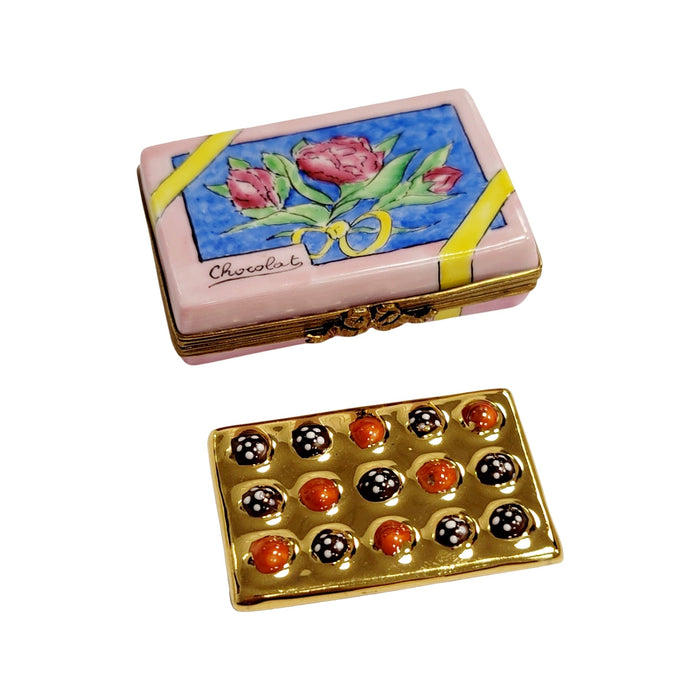 Charming Chocolates Limoges Box for Gift Lovers Porcelain Limoges Dessert French Trinket Box