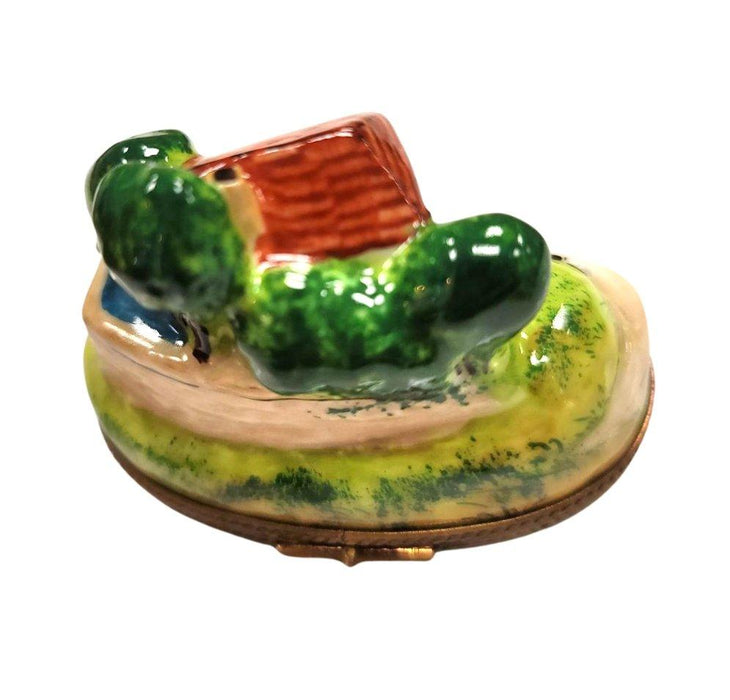 Charming Cottage River Box for Collectors Porcelain Limoges home French Trinket Box