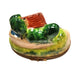 Charming Cottage River Box for Collectors Porcelain Limoges home French Trinket Box