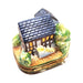 Artisan-painted Country House Cottage with Trees Limoges box from France, a cherished collectible