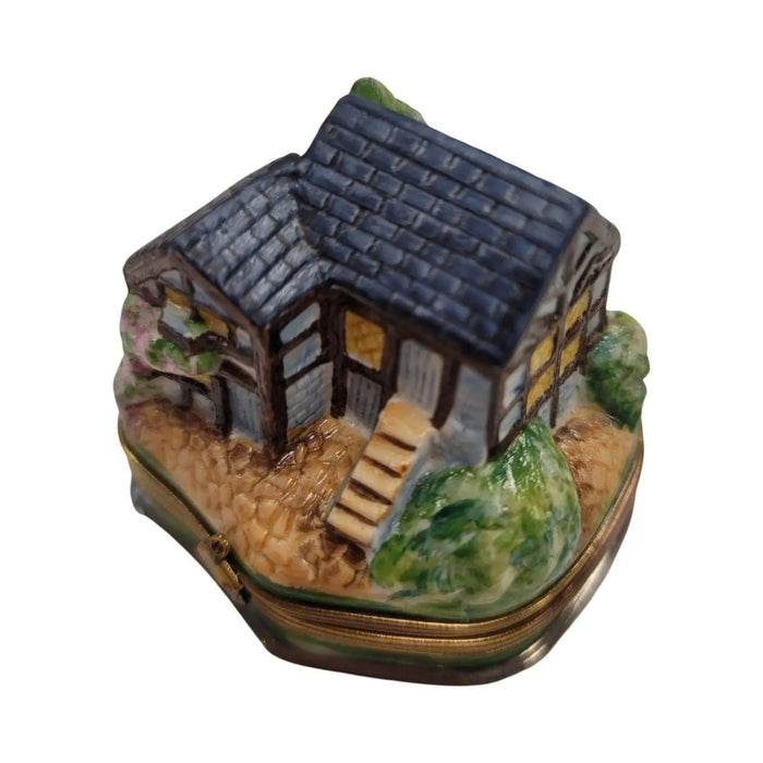 Gift idea for someone who loves France: Country House Cottage with Trees Limoges box