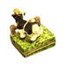 Charming Cow Keepsake Box for Nature Lovers Porcelain Limoges farm animal French Trinket Box