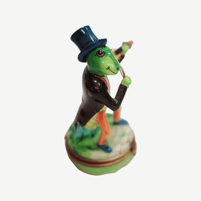 Charming Cricket Music Box for Nature Lovers Porcelain Limoges Music bugs critters bug French Trinket Box