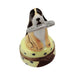 Limoges Boutique presents the Dog with Newspaper, a genuine Limoges box painted by hand in France