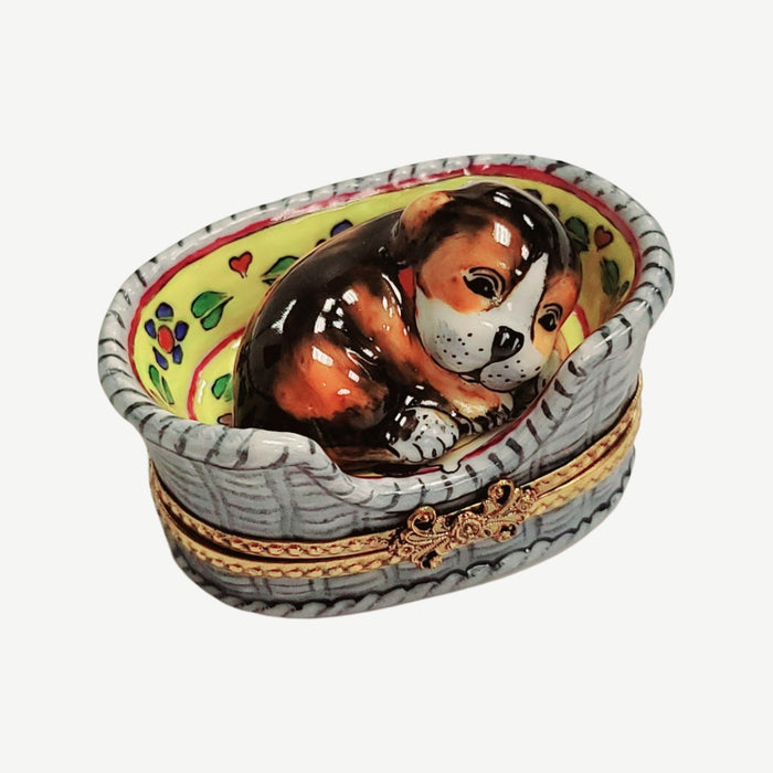 Charming Dog Limoges Box for Pet Lovers Porcelain Limoges dog limoges box French Trinket Box