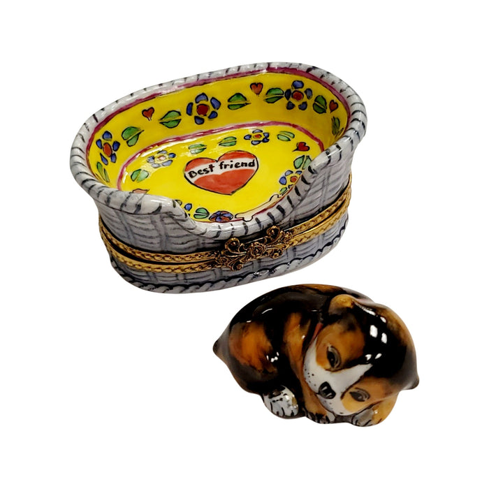 Charming Dog Limoges Box for Pet Lovers Porcelain Limoges dog limoges box French Trinket Box