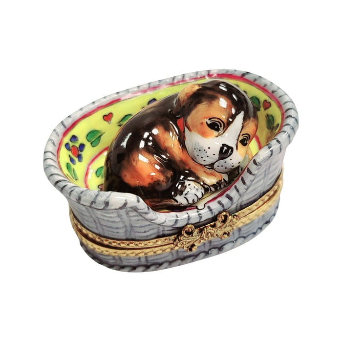 Charming Dog Limoges Box for Pet Lovers Porcelain Limoges dog limoges box French Trinket Box