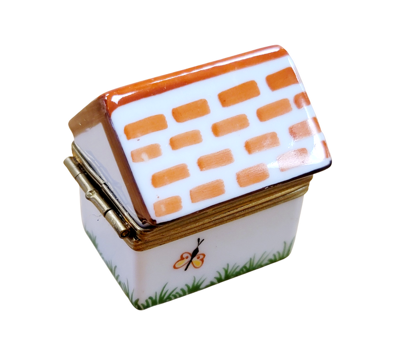 Charming Dog House Collectible Porcelain Limoges dog French Trinket Box