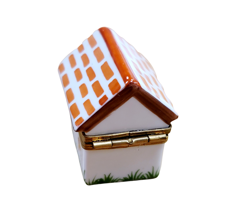 Charming Dog House Collectible Porcelain Limoges dog French Trinket Box