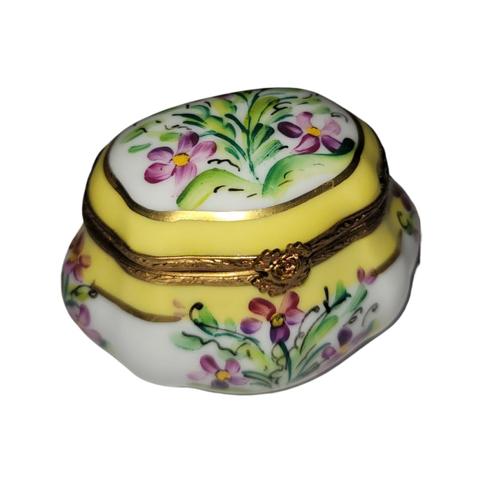 Charming Floral Limoges Box for Home Decor Porcelain Limoges shaped French Trinket Box