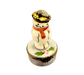 Charming Snowman Figurine for Winter Cheer Porcelain Limoges Snowman French Trinket Box