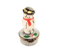 Charming Snowman Figurine for Winter Cheer Porcelain Limoges Snowman French Trinket Box