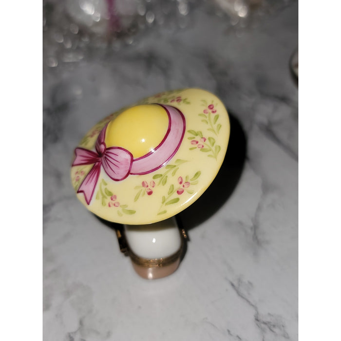 Charming Hat Box Collectible for Home Décor Porcelain Limoges Limoges Box Women shoes hat bags suitcase mother French Trinket Box