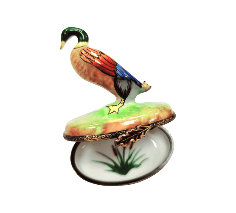 Charming Duck Figurine for Home Decor Porcelain Limoges bird limoges boxes French Trinket Box