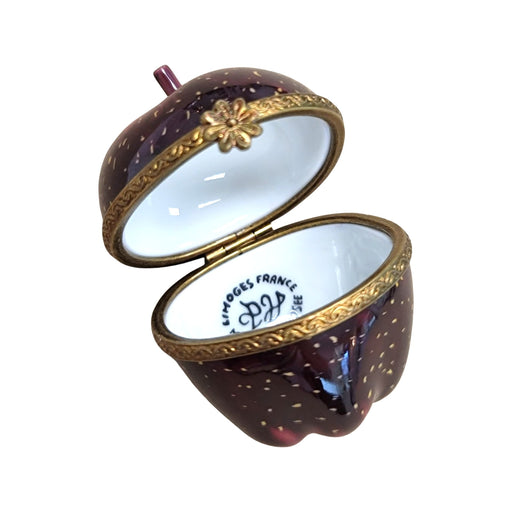 Charming Red Apple Limoges Box for Collectors Porcelain Limoges fruit French Trinket Box