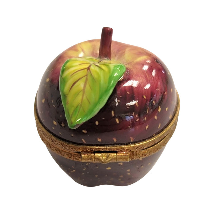 Charming Red Apple Limoges Box for Collectors Porcelain Limoges fruit French Trinket Box