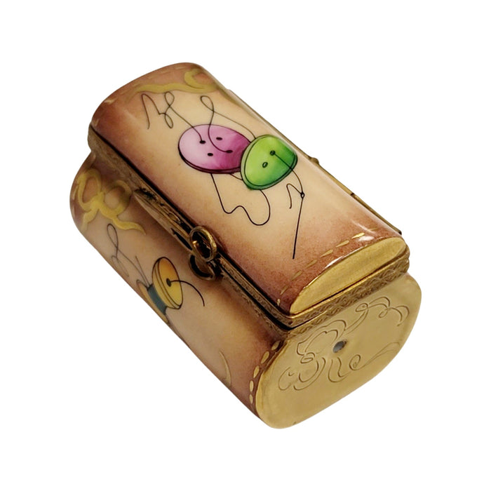 Charming Sewing Box for Crafters Porcelain Limoges home French Trinket Box