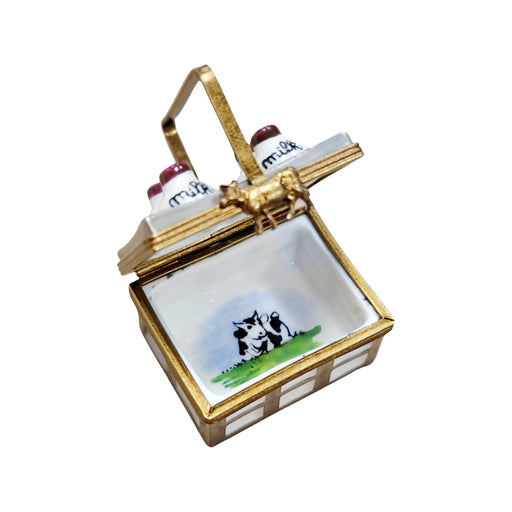 Charming Milk Bottles for Collectors Porcelain Limoges beverage French Trinket Box