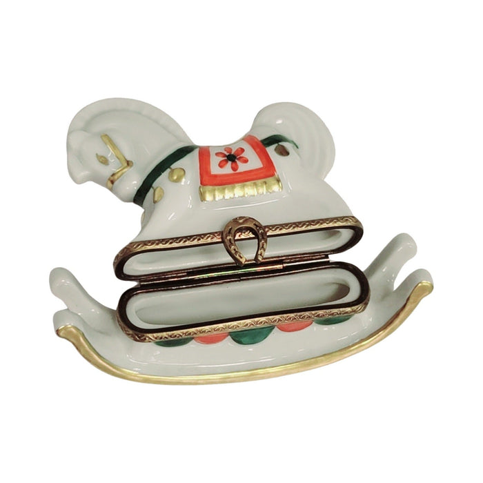 Gift idea for someone who loves France: Rocking Horse White Limoges box