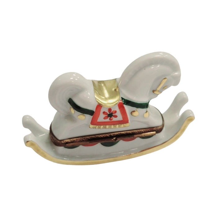 Fine art lovers will admire this Rocking Horse White Limoges box