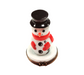 Charming Snowman Trinket Box for Winter Decor Porcelain Limoges Snowman French Trinket Box