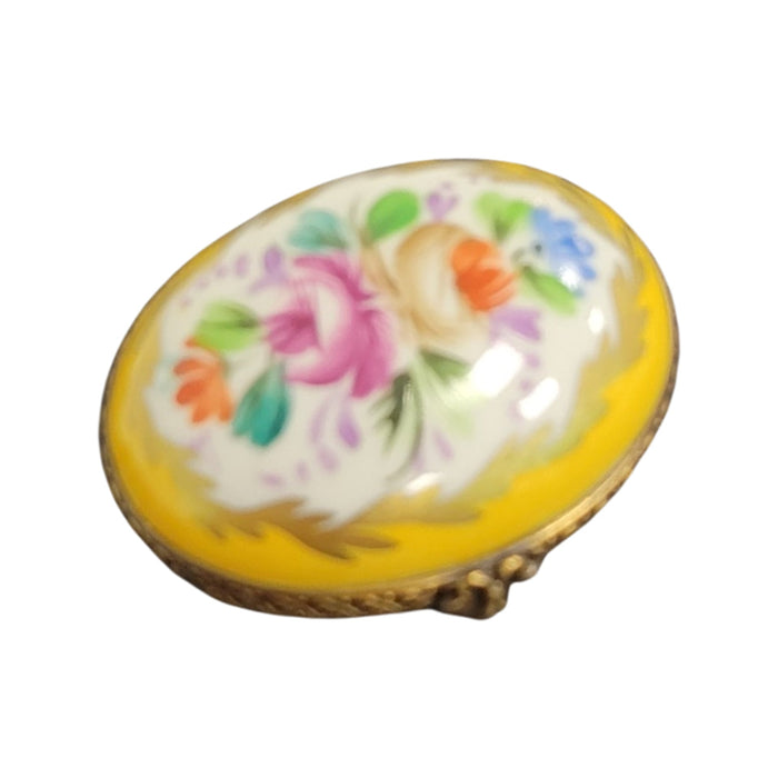 Charming Floral Limoges Box for Luxury Collectors Porcelain Limoges round French Trinket Box