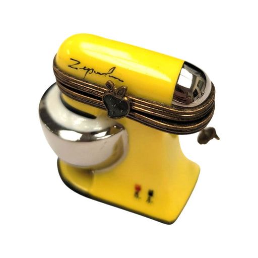 Charming Yellow Mixer Keepsake for Collectors Porcelain Limoges home food French Trinket Box