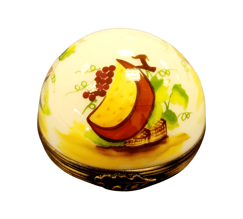 Cheese Platter Elegance for Gourmet Collectors Porcelain Limoges Food French Trinket Box
