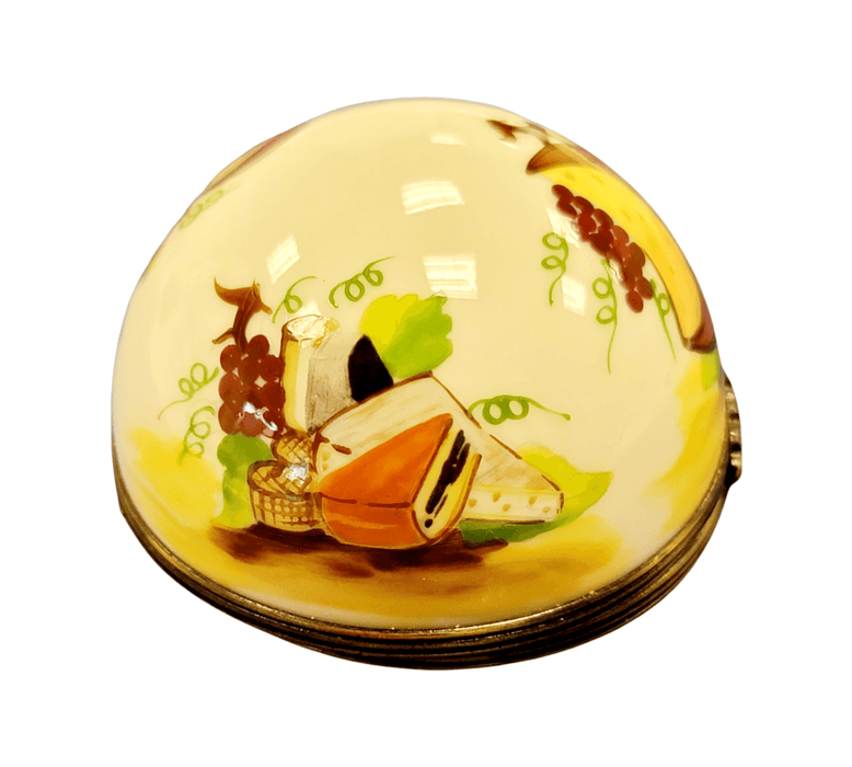 Cheese Platter Elegance for Gourmet Collectors Porcelain Limoges Food French Trinket Box