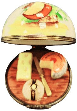 Cheese Platter Elegance for Gourmet Collectors Porcelain Limoges Food French Trinket Box
