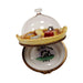 Cheese on Platter Under Dome Limoges box painted by hand in Limoges, France, a gift to treasure