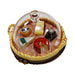 Collectible Cheese on Platter Under Dome Limoges box with artisan brushwork