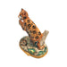 Cheetah Elegance Limoges Box for Animal Lovers Porcelain Limoges cat wild French Trinket Box