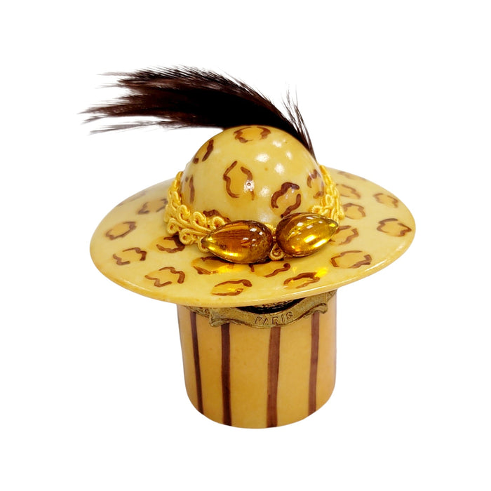 Cheetah Print Elegance Box for Fashion Lovers Porcelain Limoges shoe figurine LIMOGES BOXES French Trinket Box