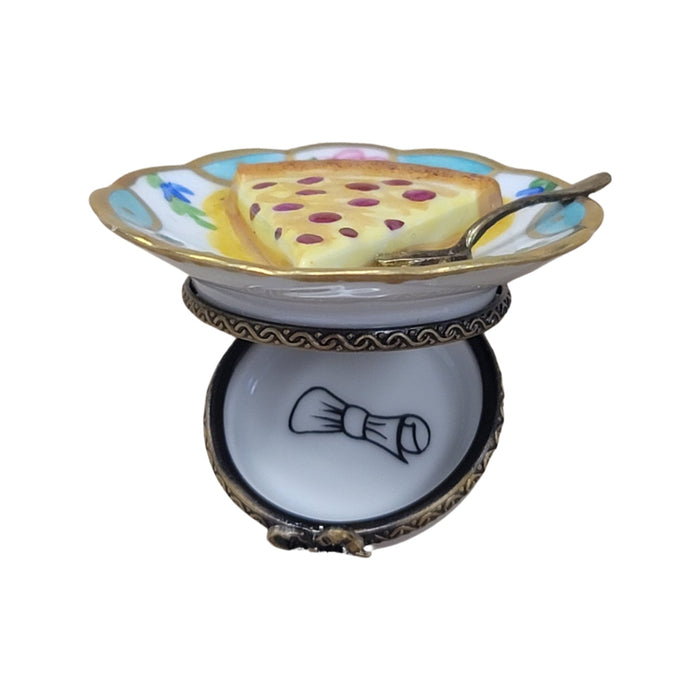 Cherry Pie Delight for Dessert Lovers Porcelain Limoges Dessert French Trinket Box