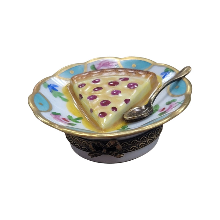 Cherry Pie Delight for Dessert Lovers Porcelain Limoges Dessert French Trinket Box