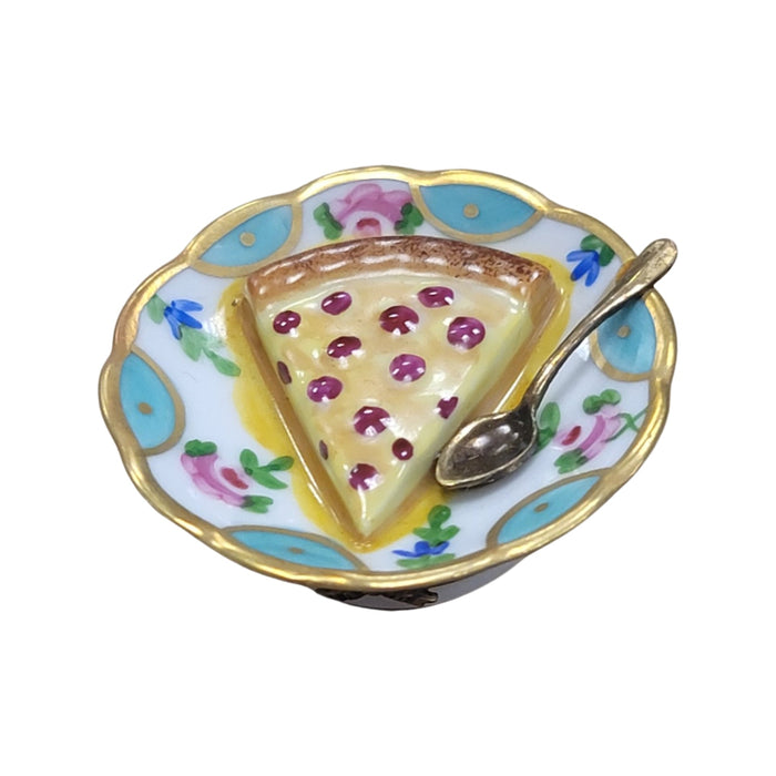 Cherry Pie Delight for Dessert Lovers Porcelain Limoges Dessert French Trinket Box